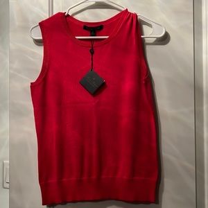 Brooks, brothers, red sleeveless sweater, top, size small, new with tags.